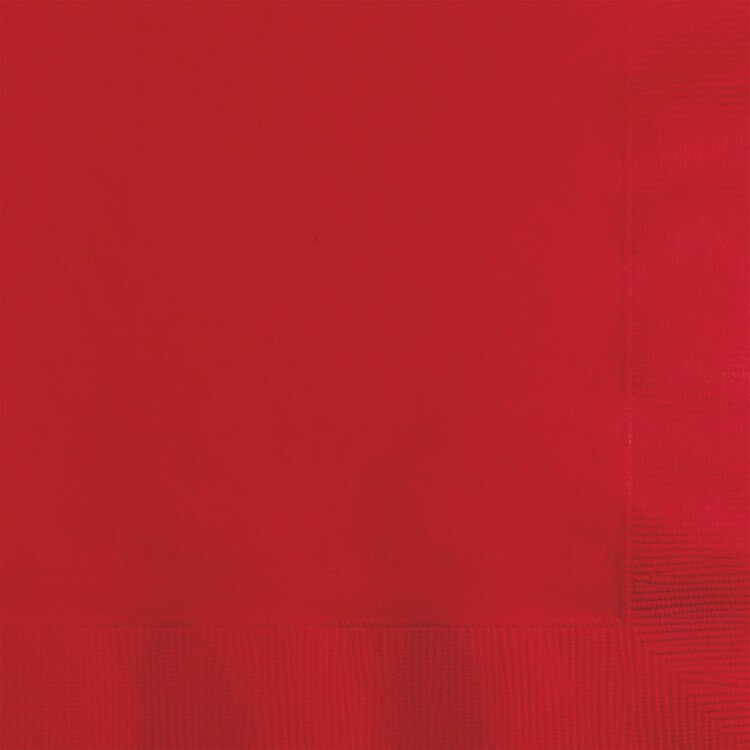 Solid Beverage Napkins classic red